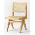 Desen modern chair solid wood rattan armchair diningchair